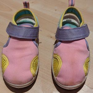 Joe Fresh Water Shoes - Infant Girl Size 8, Colorful and Well-Loved with Velcro